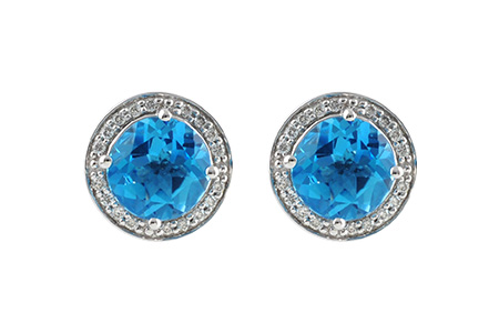 A196-58178: EARR 4.22 BLUE TOPAZ 4.41 TGW