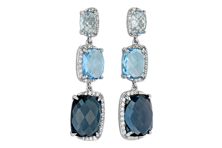 A197-52687: EARR 12.37 BLUE TOPAZ 12.66 TGW