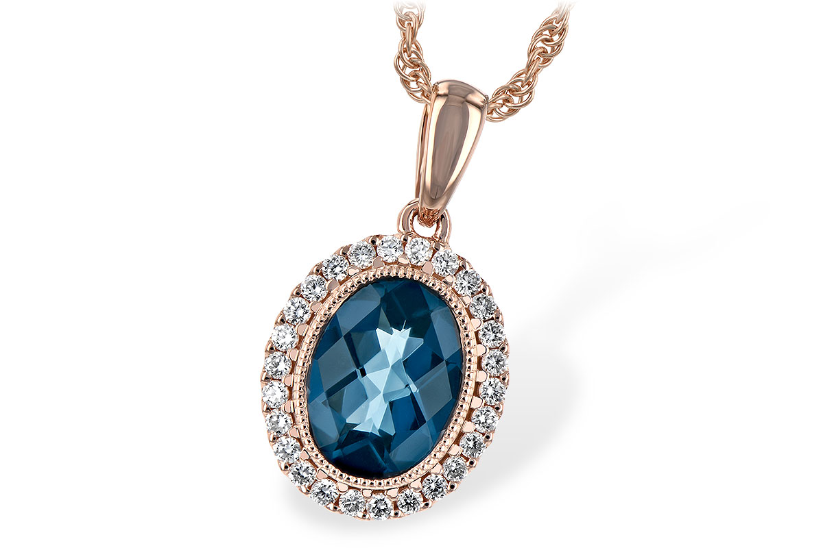 A198-38105: NECK 1.28 LONDON BLUE TOPAZ 1.41 TGW