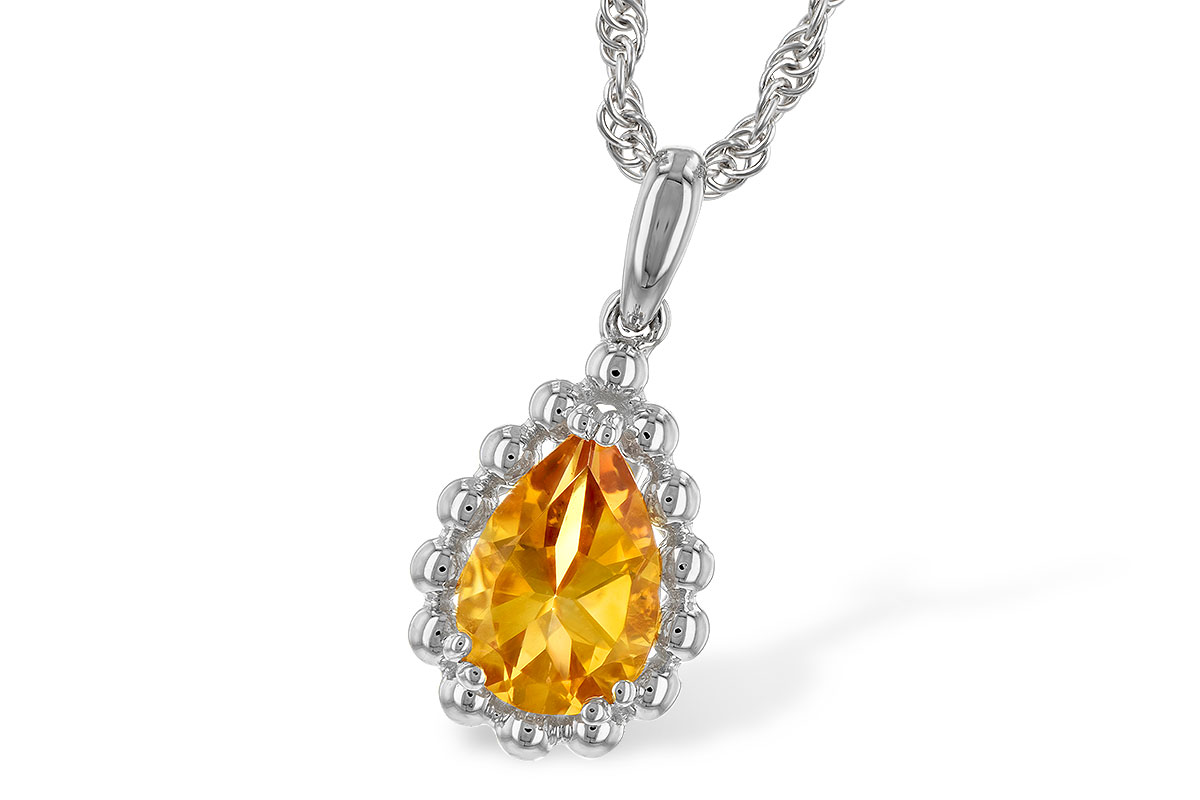 A198-40887: NECKLACE 1.06 CT CITRINE