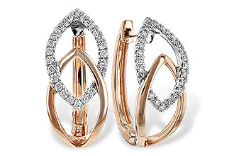 A198-44532: EARRING .25 TW (ROSE & WG)
