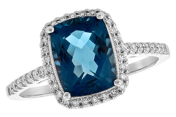 A198-45441: LDS RG 2.42 LONDON BLUE TOPAZ 2.62 TGW