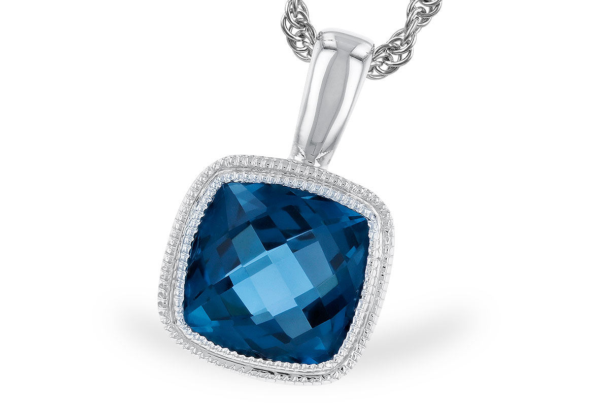 A282-96278: NECKLACE 1.10 CT LONDON BLUE TOPAZ