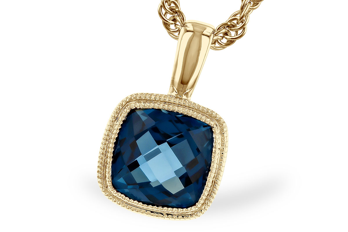 A282-96278: NECKLACE 1.10 CT LONDON BLUE TOPAZ
