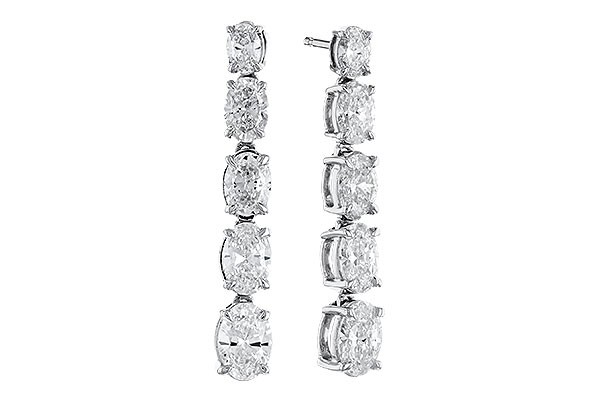 A282-98114: EARRINGS 1.90 TW OVAL DIAMONDS