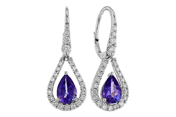 A283-83587: EARR 1.48 TW TANZANITE 1.98 TGW (7x5 PEAR)