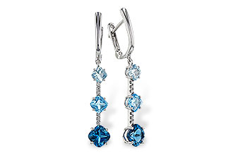 A283-83614: EARRINGS 2.41 TW BLUE TOPAZ 2.45 TGW