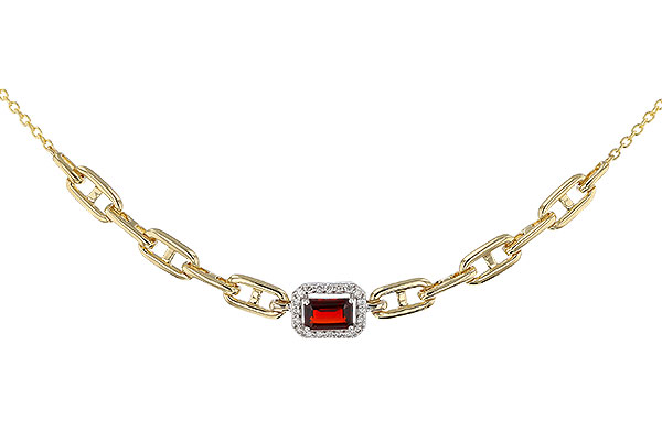 A283-84487: NECK .63 GARNET .75 TGW (6x4MM E.C. GAR / 18")