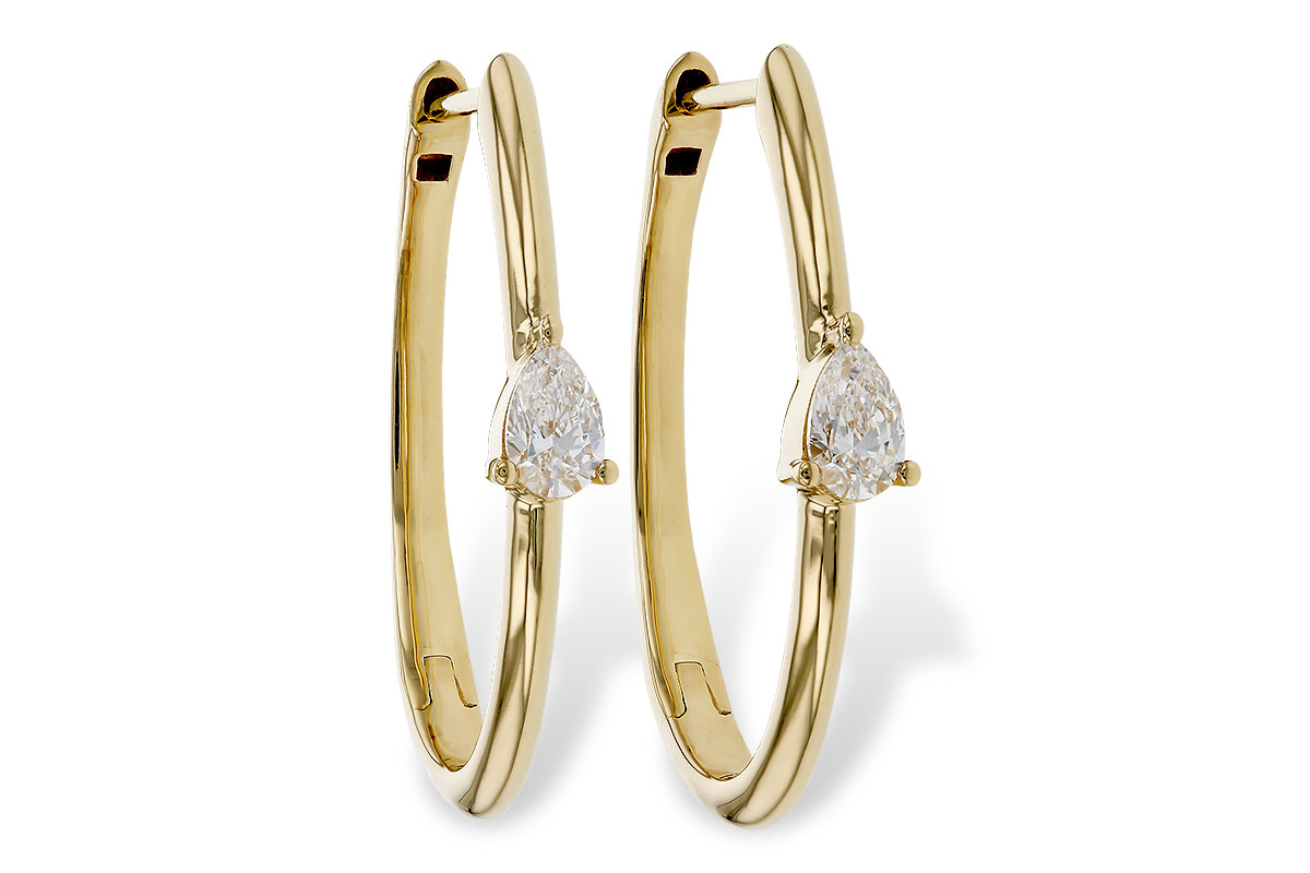 A283-84496: EARRINGS .45 TW PEAR DIAMONDS