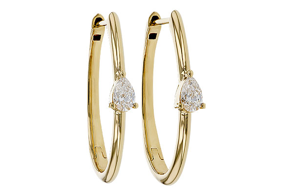 A283-84496: EARRINGS .45 TW PEAR DIAMONDS