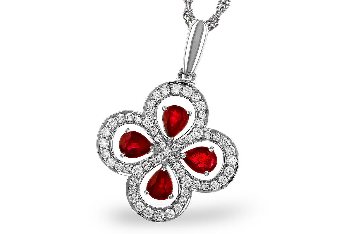 A283-84505: NECKLACE .68 RUBY TW .96 TGW
