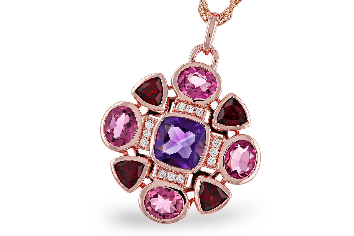 A283-85369: NECKLACE 2.76 SEMI-PREC (AM,GT,PT) 2.82 TGW