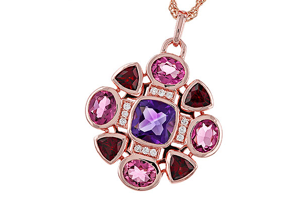 A283-85369: NECKLACE 2.76 SEMI-PREC (AM,GT,PT) 2.82 TGW