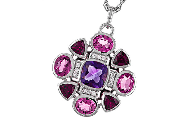 A283-85369: NECKLACE 2.76 SEMI-PREC (AM,GT,PT) 2.82 TGW