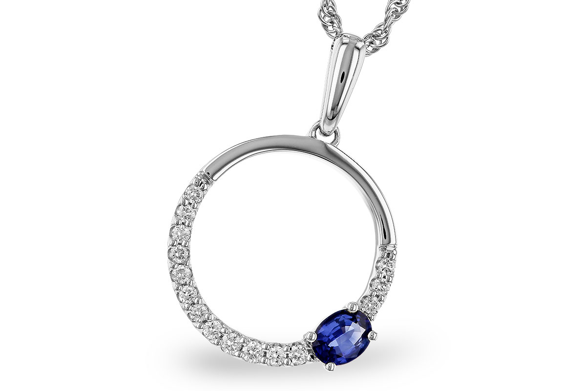 A283-85378: NECKLACE .28 SAPPHIRE .43 TGW