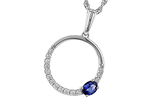 A283-85378: NECKLACE .28 SAPPHIRE .43 TGW