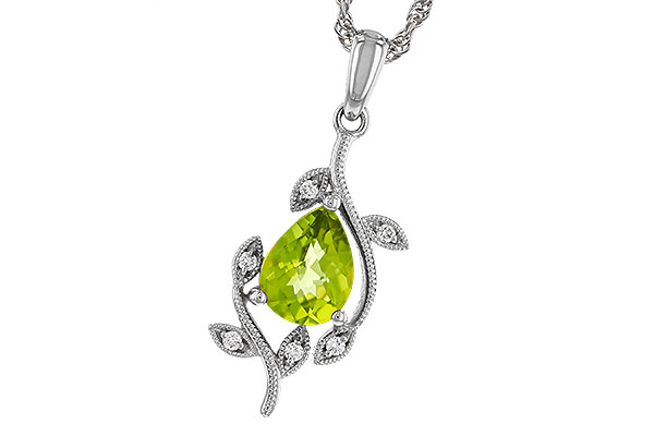 A283-85405: NECKLACE 1.16 PERIDOT 1.21 TGW (8x6MM PER)