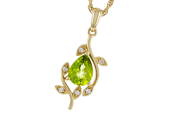 A283-85405: NECKLACE 1.16 PERIDOT 1.21 TGW (8x6MM PER)