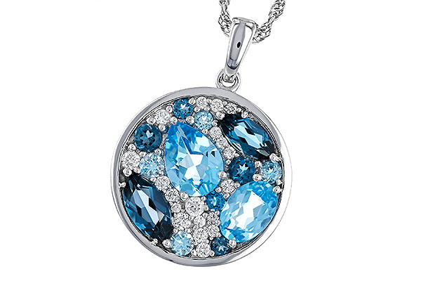 A283-86305: NECKLACE 2.31 TW BLUE TOPAZ 2.48 TGW