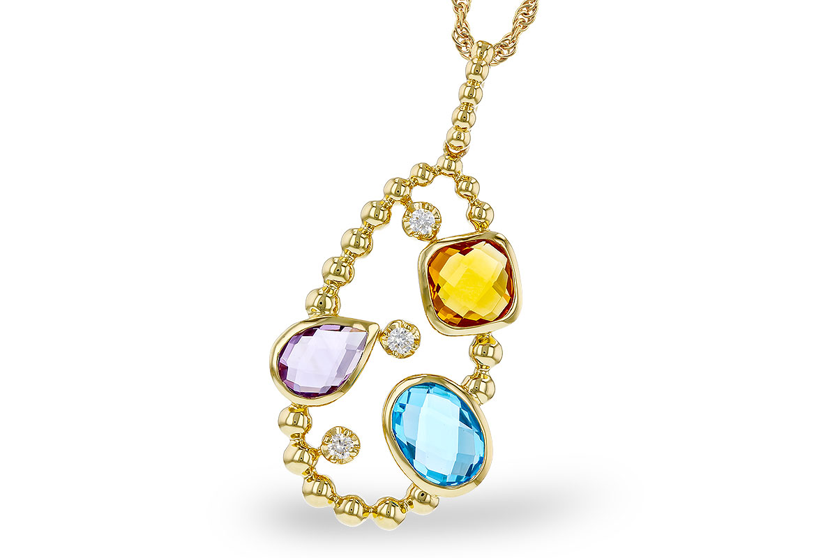 A283-86314: NECKLACE 3.04 TW SEMI-PREC 3.14 TGW (BT,AMY,CIT)