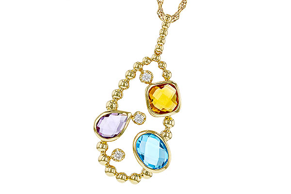 A283-86314: NECKLACE 3.04 TW SEMI-PREC 3.14 TGW (BT,AMY,CIT)