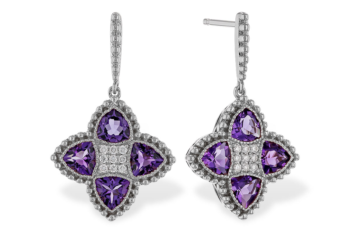 A283-87187: EARRINGS 1.41 AMETHYST 1.50 TGW