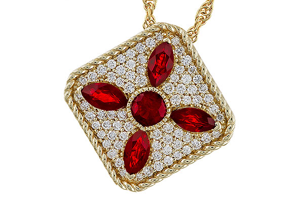 A283-87196: NECKLACE .81 TW RUBY 1.12 TGW