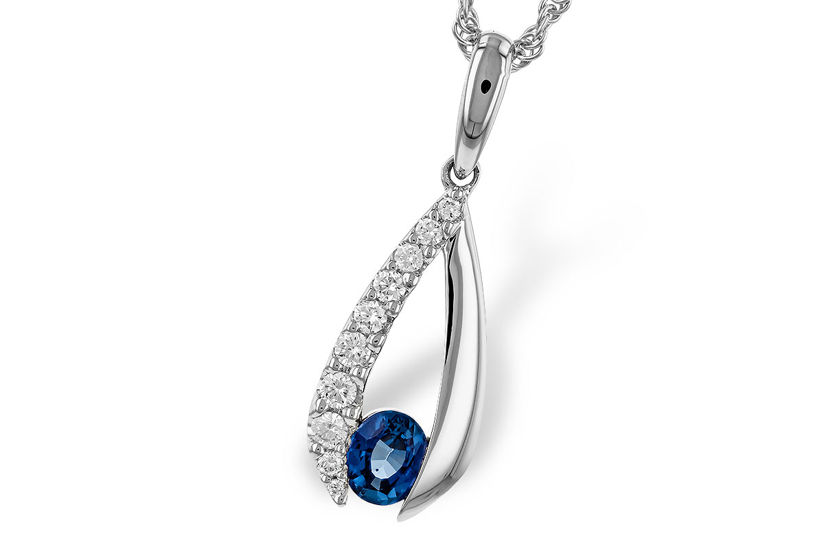 A283-88096: NECKLACE .38 SAPP .54 TGW (5x4 SAPP)