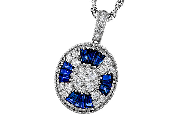 A283-89078: NECKLACE .56 TW SAPPHIRE .80 TGW