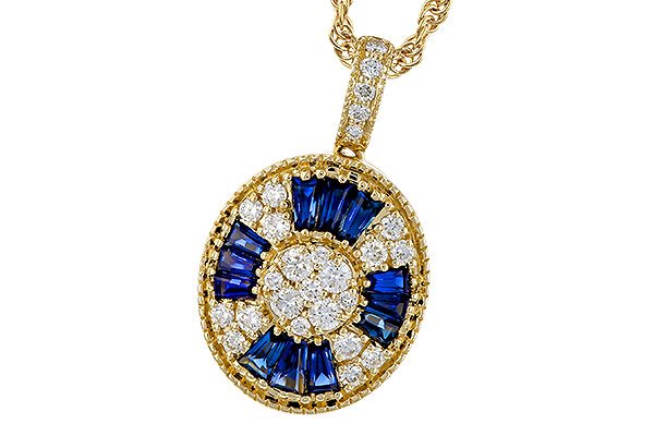 A283-89078: NECKLACE .56 TW SAPPHIRE .80 TGW