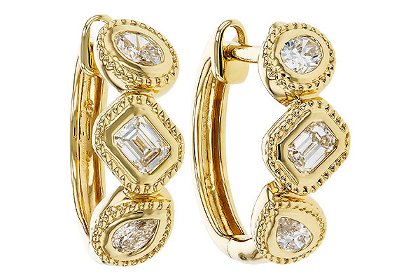 A283-89987: EARRINGS .42 TW FANCY CUT DIAS