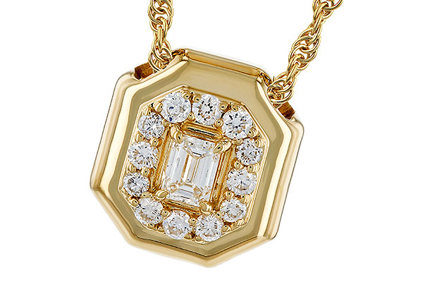 A283-90896: NECKLACE .19 E.C. .35 TW