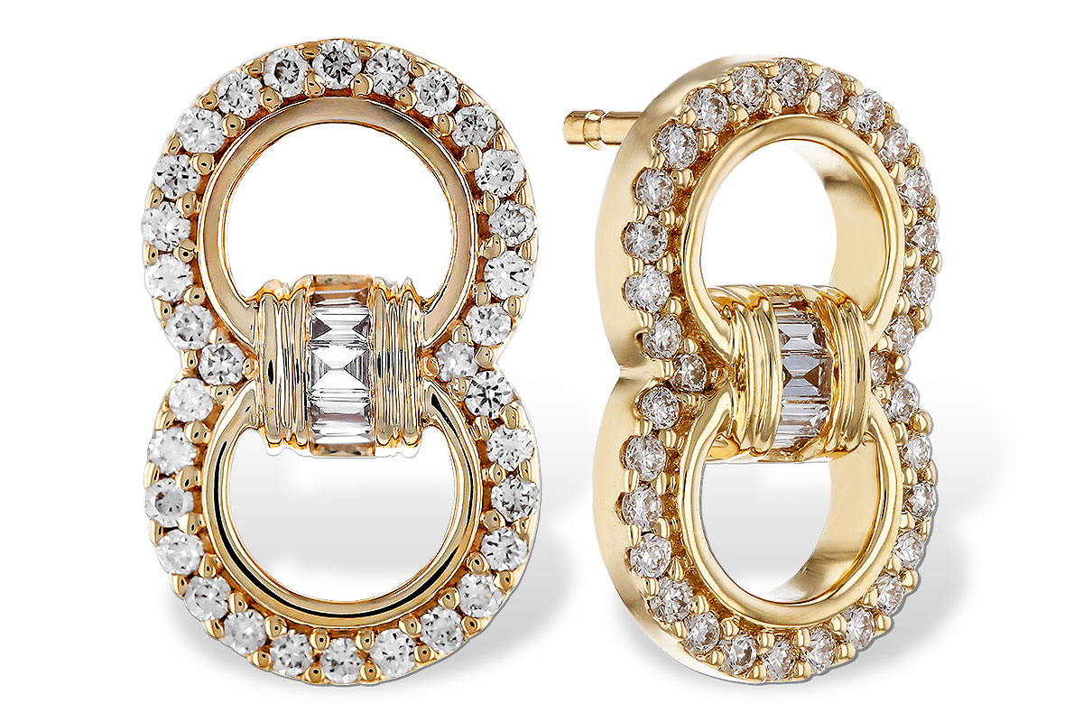 A284-73550: EARRINGS .05 TW BAGS .28 TW