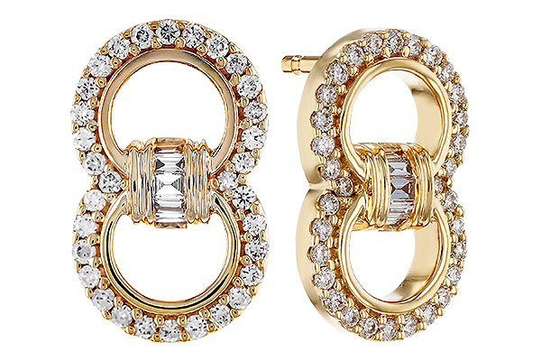 A284-73550: EARRINGS .05 TW BAGS .28 TW