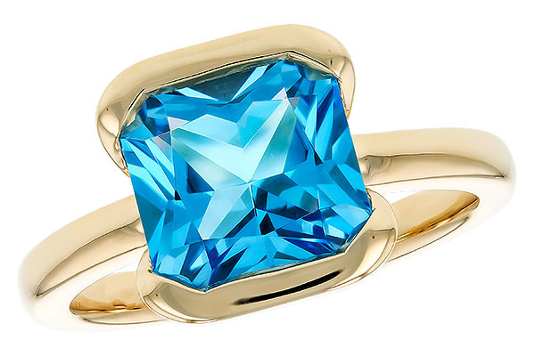 A284-73578: LDS RG 3.50 CT BLUE TOPAZ (9MM BT)