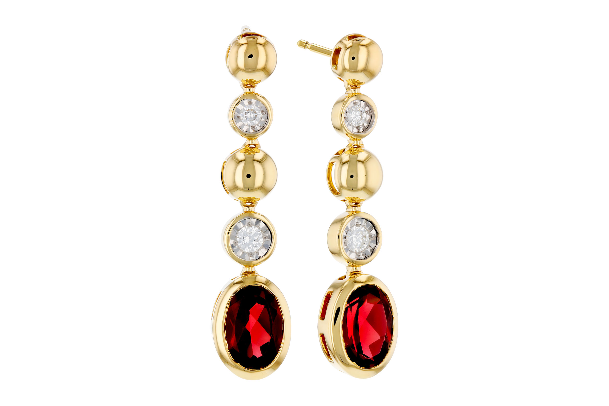 A284-74523: EARRINGS 1.76 TW GARNET 1.86 TGW