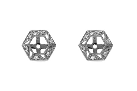 B009-36287: EARRING JACKETS .08 TW (FOR 0.50-1.00 CT TW STUDS)