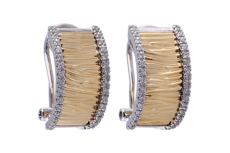 B193-84487: EARRINGS .37 TW