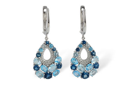 B196-62705: EARR 4.01 BLUE TOPAZ 4.24 TGW