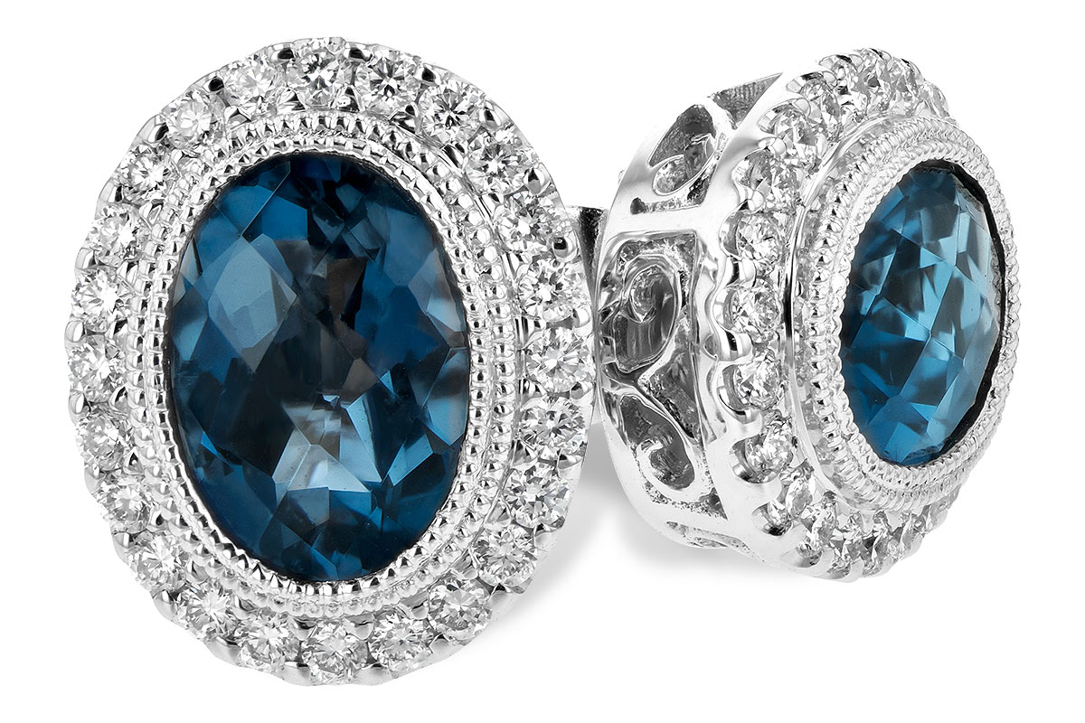 B198-38105: EARR 1.76 LONDON BLUE TOPAZ 2.01 TGW