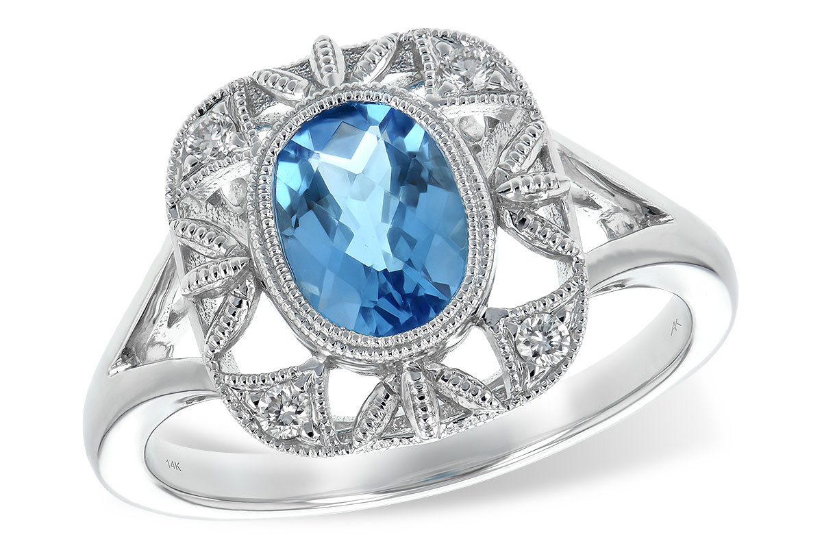 B198-38150: LDS RG 1.22 BLUE TOPAZ 1.30 TGW