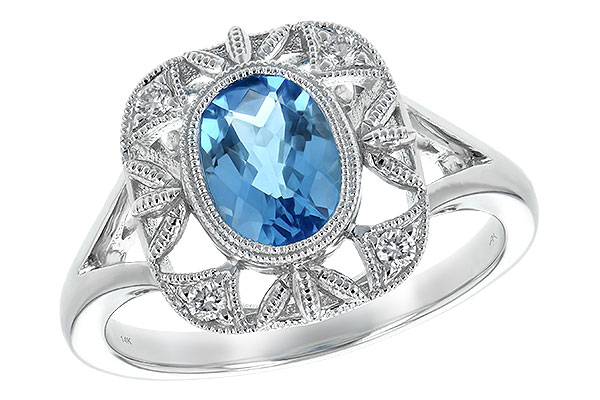 B198-38150: LDS RG 1.22 BLUE TOPAZ 1.30 TGW