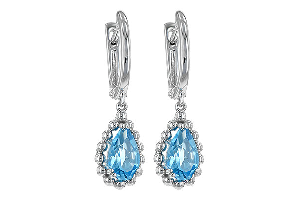 B198-40896: EARRING BLUE TOPAZ 1.70 TW