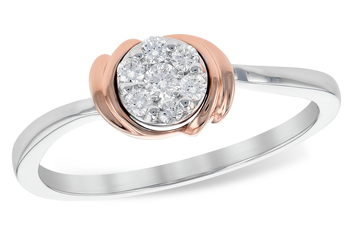 B199-33578: E199-33586 W/ ROSE GOLD TRIM .15 TW