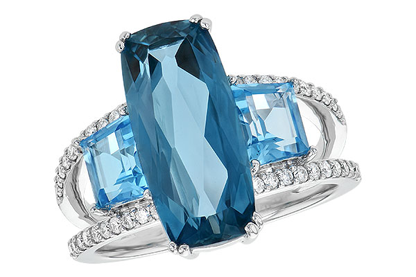 B199-33587: LDS RG 6.40 TW BLUE TOPAZ 6.67 TGW