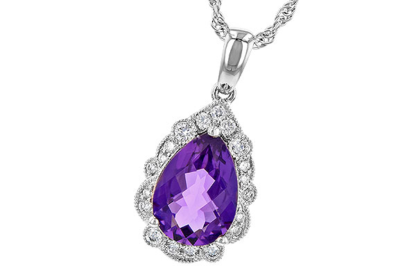 B199-35387: NECKLACE 1.53 AMETHYST 1.68 TGW