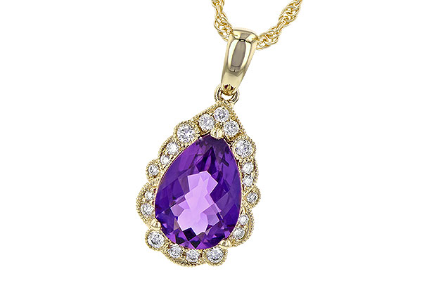 B199-35387: NECKLACE 1.53 AMETHYST 1.68 TGW