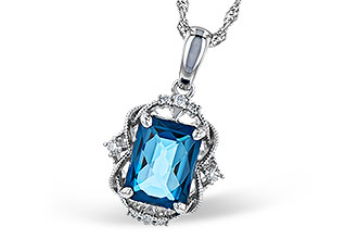 B282-03578: NECK 1.68 LONDON BLUE TOPAZ 1.73 TGW (8x6MM LBT)