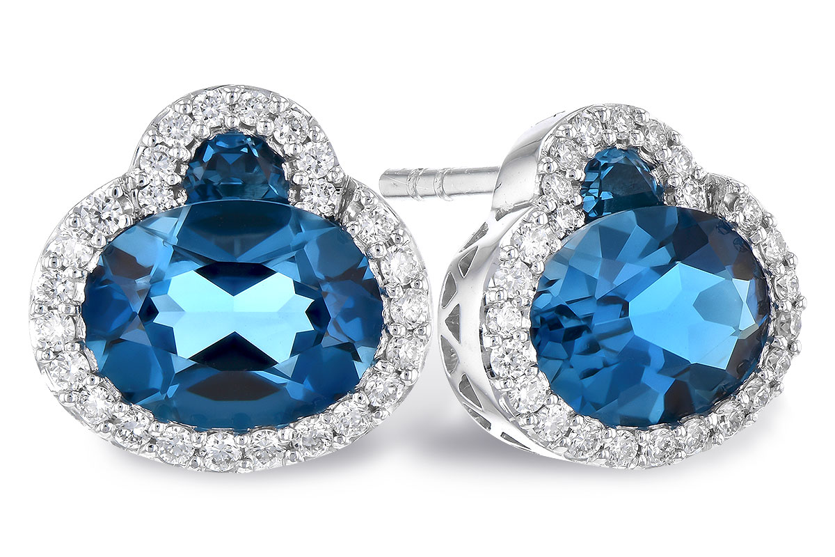 B282-07214: EARR 2.60 TW LONDON BLUE TOPAZ 2.81 TGW