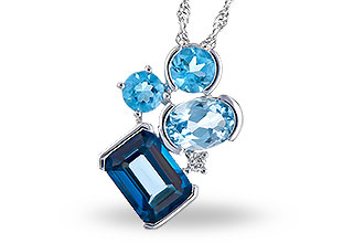 B282-07232: NECK 3.08 BLUE TOPAZ TW 3.11 TGW